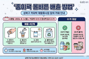 성북구, `커피박+종이팩 통합 수거 사업` 8월부터 본격 시행