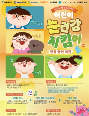 서울시, 어린이 3만명 눈건강 챙겼다…안경 20% 할인쿠폰, 25일 3차 신청 오픈
